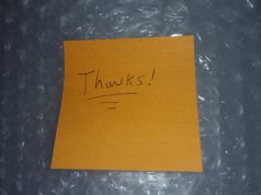 Used Electronics – Packing Tips To Ensure A Happy Customer Thanks Post-It Note