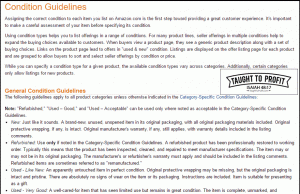Amazon Condition Guidelines – Most Sellers Get This Wrong Amazon Condition Guidelines - TaughtToProfit.com