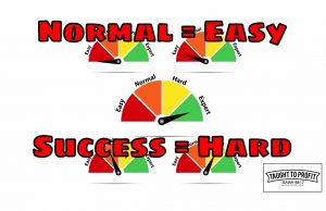 Being Normal And Mediocre Is Easy And Risky. Success Is Hard.