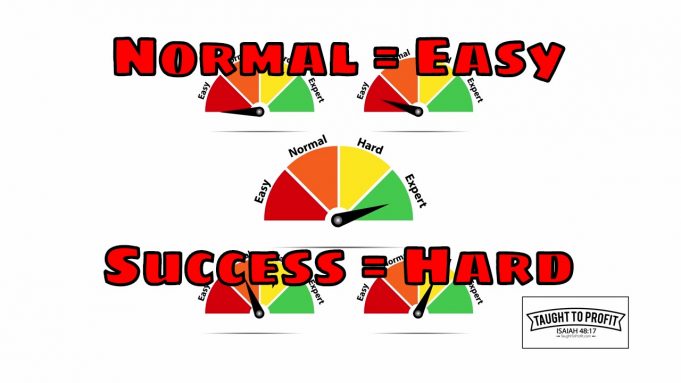 Being Normal And Mediocre Is Easy And Risky. Success Is Hard.