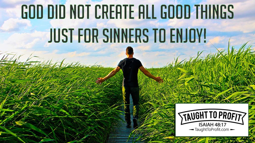 God Did Not Create All Good Things Just For Sinners To Enjoy!