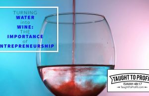 Turning Water Into Wine – The Importance of Entrepreneurship!