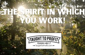 The Spirit In Which You Work