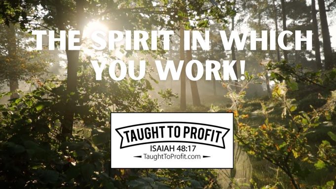 The Spirit In Which You Work