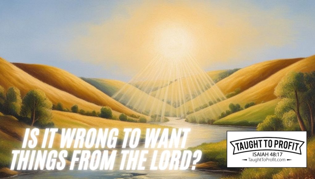 Is It Wrong To Want Things From The Lord?