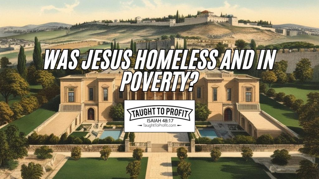 Was Jesus Homeless And In Poverty? Or, Losers Blaspheme Jesus To Excuse Their Failings!